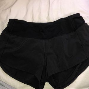 Black Lululemon Speed Up Shorts